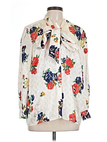 Tory Burch Long Sleeve Silk Top (view 1)