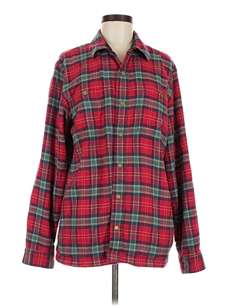 Pre-owned L.l.bean Fleece Jacket In Red