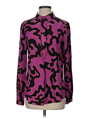 Diane von Furstenberg Long Sleeve Silk Top (view 1)