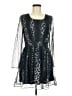 Line & Dot Animal Print Black Cocktail Dress Size M - photo 1