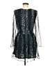 Line & Dot Animal Print Black Cocktail Dress Size M - photo 2