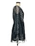 Line & Dot Animal Print Black Cocktail Dress Size M - photo 4