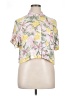 Assorted Brands Tropical Pink Short Sleeve Blouse Size XL - photo 1