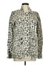 Lily Aldridge for Velvet 100% Cotton Animal Print Silver Jacket Size M - photo 1