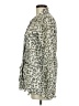 Lily Aldridge for Velvet 100% Cotton Animal Print Silver Jacket Size M - photo 5