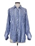 Cooper & Ella Stripes Blue Long Sleeve Button-Down Shirt Size Sm (1) - photo 1