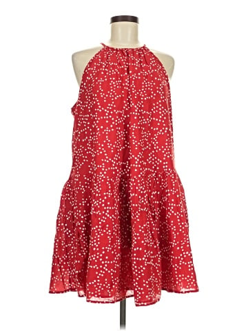 Madewell Drop-Waist Mini Dress in Dot (view 1)
