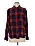 Treasure & Bond 100% Rayon Plaid Red Long Sleeve Button-Down Shirt Size M - photo 1