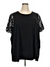 Lane Bryant 100% Polyester Black Short Sleeve Top Size 26 - 28 Plus - photo 1