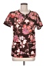 Koi Brown Short Sleeve Blouse Size M - photo 1