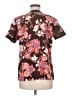 Koi Brown Short Sleeve Blouse Size M - photo 2