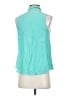Equipment 100% Silk Teal Sleeveless Silk Top Size XS - photo 2