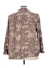 Torrid 100% Polyester Brown Long Sleeve Blouse Size 5X Plus (5) - photo 2