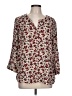 DR2 100% Polyester Floral Ivory 3/4 Sleeve Blouse Size L - photo 1
