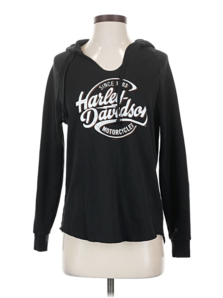 Pre-owned Harley Davidson Pullover Hoodie In Black