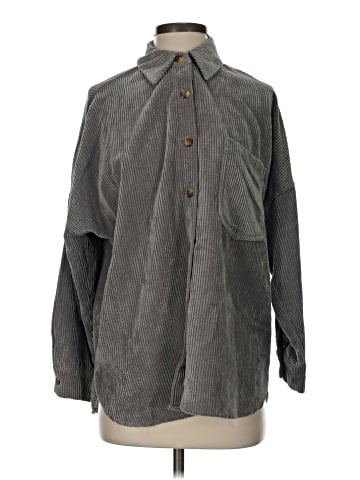 Stradivarius Long Sleeve Button-Down Shirt (view 1)