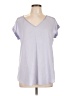 Express Gray Purple Short Sleeve Top Size L - photo 1
