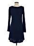Unbranded Solid Blue Casual Dress Size S - photo 2
