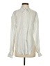 Babaton 100% Tencel Stripes Ivory Long Sleeve Button-Down Shirt Size XS - photo 1