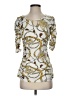 Thalia Sodi Gold Ivory 3/4 Sleeve Top Size S - photo 1