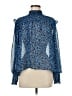 New Look 100% Polyester Blue Long Sleeve Blouse Size 8 - photo 1