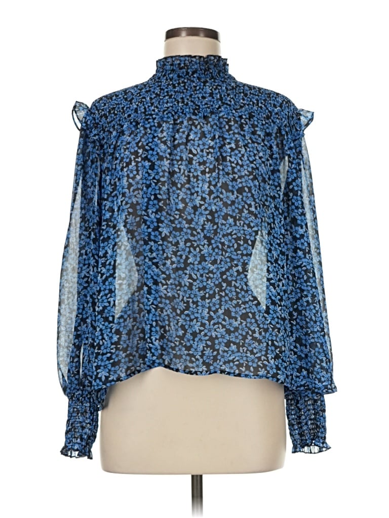 Pre-owned New Look Long Sleeve Blouse In Blue