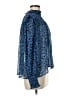 New Look 100% Polyester Blue Long Sleeve Blouse Size 8 - photo 4