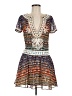 Bebe 100% Polyester Print Blue Casual Dress Size 0 - photo 1