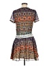 Bebe 100% Polyester Print Blue Casual Dress Size 0 - photo 2