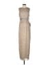 Mac Duggal 100% Polyester Tweed Tan Cocktail Dress Size 6 - photo 1