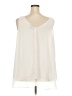 Lane Bryant 100% Polyester Ivory Sleeveless Blouse Size 24 - photo 2