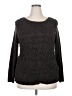 Lafayette 148 New York 100% Wool Black Brown Wool Pullover Sweater Size 2X - photo 1
