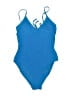 No Boundaries Chevron-herringbone Blue One Piece Swimsuit Size 7 - photo 1