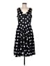Ann Taylor 100% Polyester Polka Dots Black Cocktail Dress Size 8 - photo 1