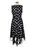Ann Taylor 100% Polyester Polka Dots Black Cocktail Dress Size 8 - photo 2