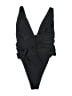 PrettyLittleThing Solid Black One Piece Swimsuit Size 8 - photo 1