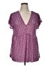 Lane Bryant Purple Short Sleeve Blouse Size 14 - 15 Plus - photo 1