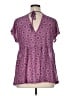 Lane Bryant Purple Short Sleeve Blouse Size 14 - 15 Plus - photo 2