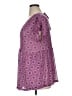 Lane Bryant Purple Short Sleeve Blouse Size 14 - 15 Plus - photo 5