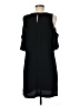 Attention Solid Black Casual Dress Size M - photo 2