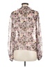 CAbi Floral Purple Long Sleeve Blouse Size M - photo 2