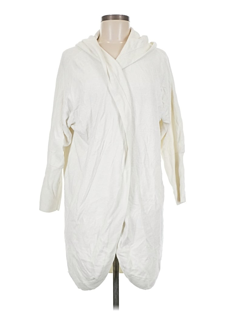 Pre-owned Barefoot Dreams Cardigan Sweater In White