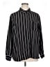 Pleione 100% Polyester Stripes Black Long Sleeve Blouse Size 1X - photo 1