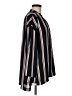 Lush 100% Polyester Stripes Black Long Sleeve Blouse Size M - photo 4
