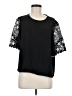 Adrianna Papell 100% Polyester Black Short Sleeve Top Size M - photo 1