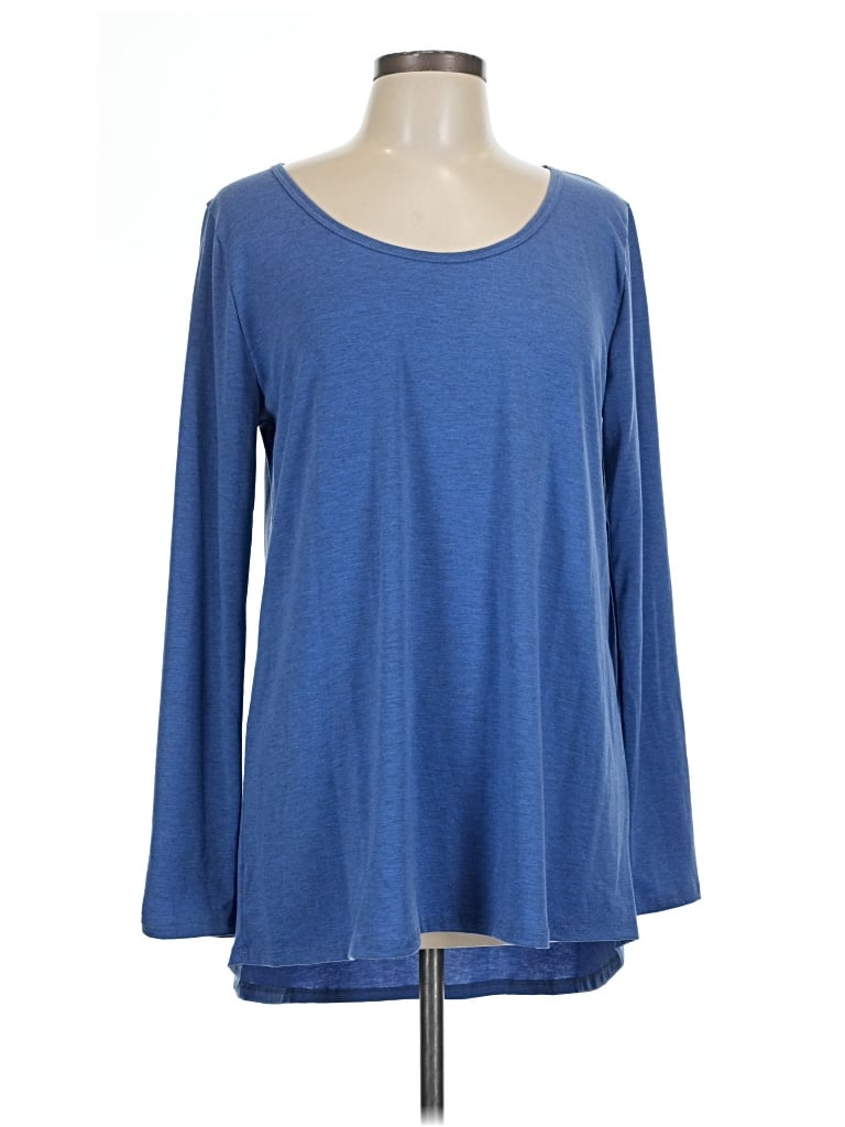 Pre-owned Lularoe 3/4 Sleeve T-shirt In Blue