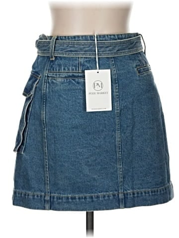 Pixie Market Denim Skirt (view 2)