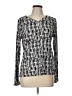 Tahari Silver Long Sleeve Top Size L - photo 1
