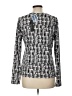 Tahari Silver Long Sleeve Top Size L - photo 2