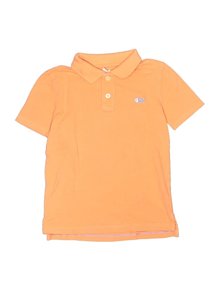 Pre-owned Crewcuts Outlet Kids' Short Sleeve Polo Shirt In Orange